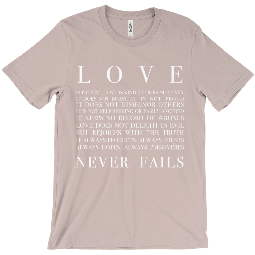 Love Never Fails Short Sleeve Tee
